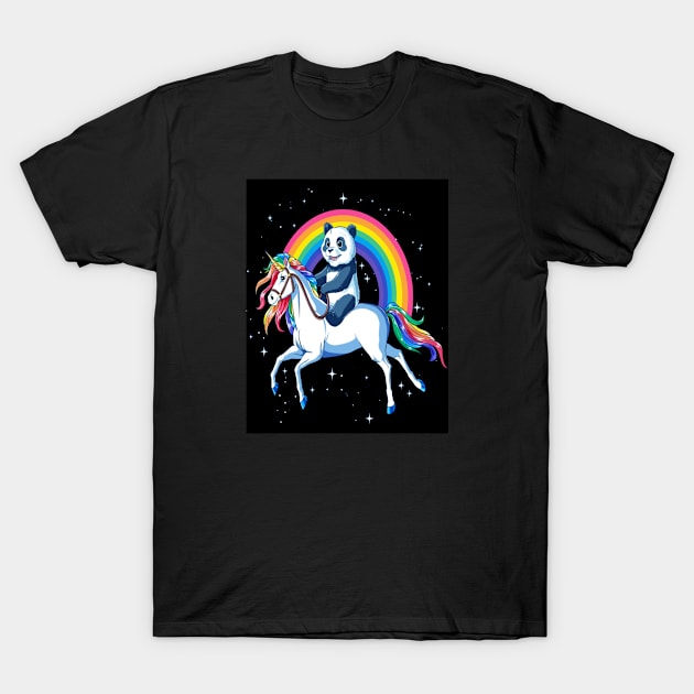 Panda ride unicorn T-Shirt by Mens_Passion